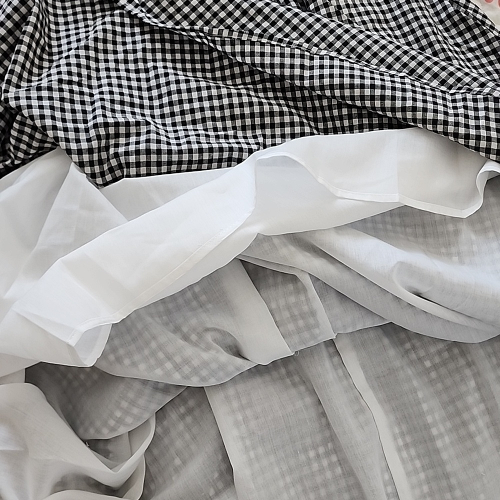 NWT Avaire Collective Black And White Gingham Summer Maxi Dress L - Picture 5 of 7